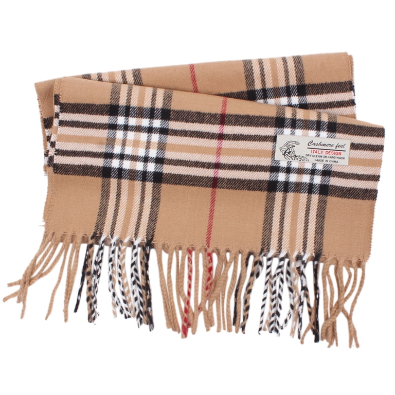 Burberry Giant Check Cashmere Scarf | Saks Fifth Avenue Saks Fifth Avenue Cashmere  Brown Taupe Plaid Scarf Unisex 66\