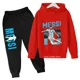 thumbnail image 5 of Ropa infantil con estampado de avatar de Messi, sudaderas con capucha y pantalones de otoño e invierno para niños, trajes casuales de 2 piezas para niños y niñas, 5 of 5