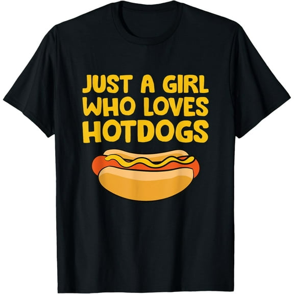 Playful Comfort Tee - Just a Girl Who Loves Hotdogs Food Love Hot Dogs T-Shirt