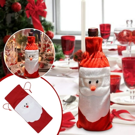 

Yinguo Christmas Santa Bottle Set Bag Bag Candlelight Dinner And Christmas Family Party Table Decorations