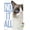 Premium Poster & Push Pin Bundle, variant on Grumpy Cat - Blue Wall Poster with Wooden Magnetic Frame, 22.375" x 34"