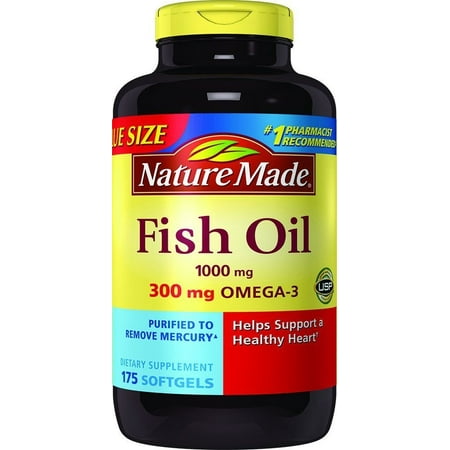 UPC 031604042936 product image for Nature Made 1000 mg Fish Oil 300mg Omega-3 Value Size 175 Count | upcitemdb.com