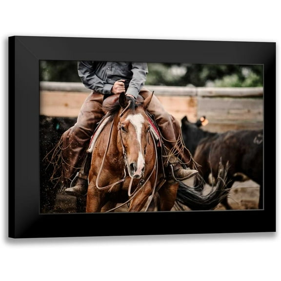 Dearing, Lisa 14x11 Black Modern Framed Museum Art Print Titled - Cutting Horse