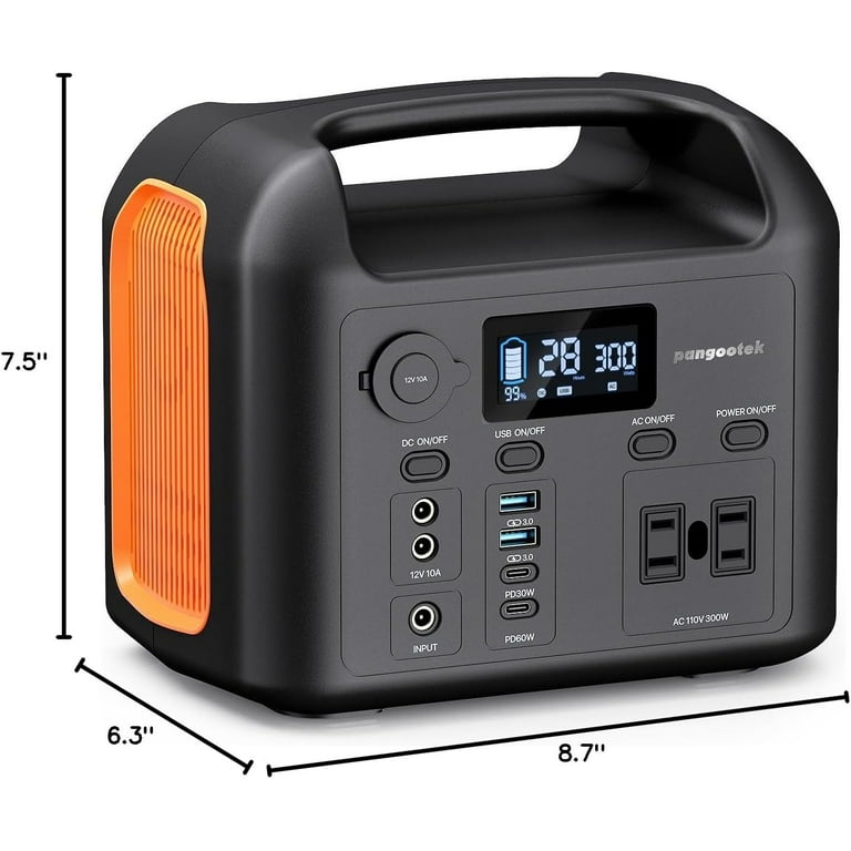 DLNRG R300 299Wh Portable Power Station, Pure Sine Wave Solar