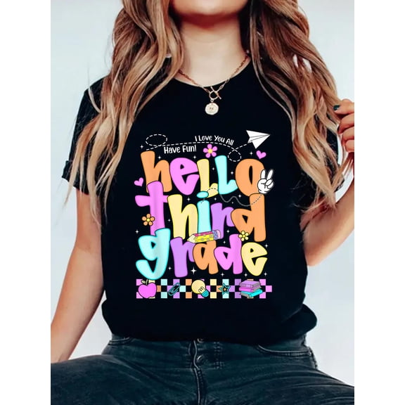3rd Grade for Girls Back to School First Day of Third Grade T-Shirt