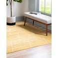 thumbnail image 5 of Unique Loom Trellis Frieze Collection Area Rug - Geometric (5' Square Yellow/Ivory), 5 of 7