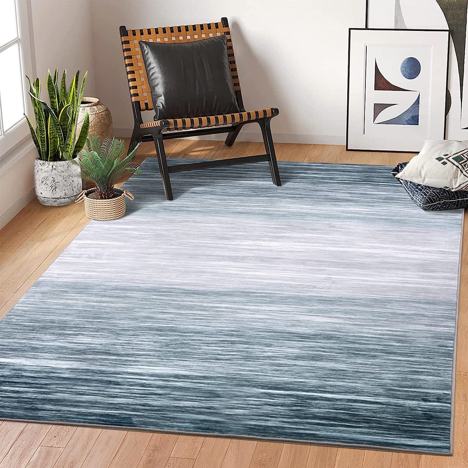 Contemporary Abstract Entryway Runner Rugs, Modern Runner Rugs Next to –
