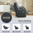 thumbnail image 5 of Bonzy Home Power Reclining Loveseat — Fabric Electric Recliner Sofa with Cup Holders, USB-C Charging Ports & Hidden Storage, 2-Seat for Small Living Room/Bedroom, Grey, 5 of 6