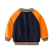 URMAGIC Baby Boy Girl Baseball Jacket Casual Cartoon Coat Toddlers Autumn Winter Clothes 1-7 Years