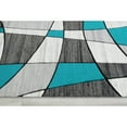 thumbnail image 5 of HR HANDCRAFT RUGS HR Color Block / Geometric /Linear Contemporary Hand Carved Area Rug Turquoise - 5' x 7', 5 of 5