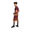 thumbnail image 3 of Victorious Men's Dip Dye Gradient Tiger Camo Short Sleeve Top and Shorts Tracksuit Set - Red - 3X-Large, 3 of 6