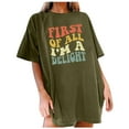thumbnail image 1 of WEAIXIMIUNG Chandails d'Entraînement Femmes Ajustés Mode Femmes Haut Décontracté Col Rond T-Shirts Été Manches Courtes Décontracté Ample Imprimés Amusants T-Shirts Haut, 1 of 4