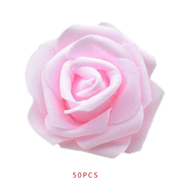 50pcs Artificial Bionic Flowers PE Foam artificial foam roses Fake Lifelike Roses Wedding Egagement Decorations Maoww