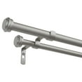 thumbnail image 2 of Exclusive Home 0.62" Silver Cap Adjustable Double Curtain Rod Set, 36"-72", 2 of 8