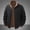 New-Black, variant on PNTUTB Jacket for Men Full Zip Stand Collar Long Sleeve Coat Solid Color Casual Comfort Fall Winter Windproof Outwear with Zipper Pocket