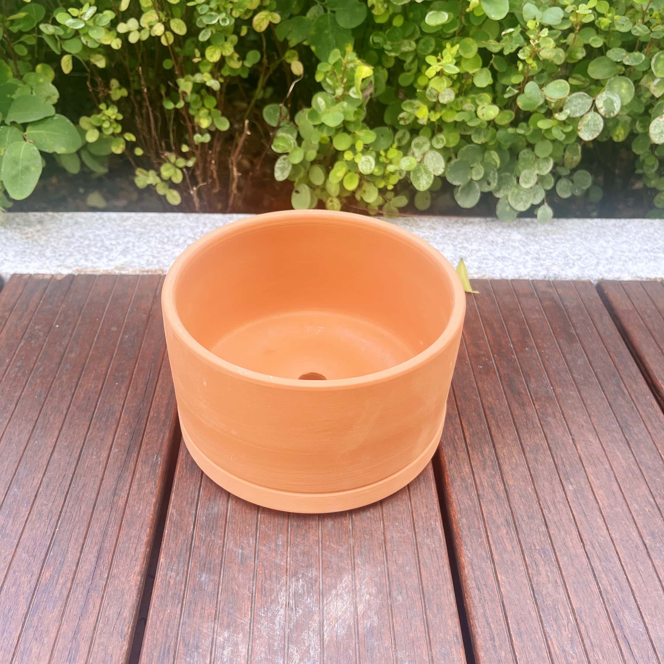 Unbranded Terracotta Flower Pots, 5.9" x 3.5" x 4.7", Round, Red, 3 Count with Drainage Holes