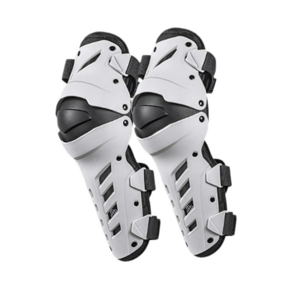 Rodilleras para motocicleta, protección para rodillas, protección para ciclismo y prevención de colisiones. Blanco