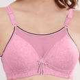thumbnail image 5 of No Underwire Classic Bra for Women, Full Coverage Scoop Neck Underwear with Adjustable Straps, Light Support for Daily Wear | VerBelle,Watermelon Red XL, 5 of 9