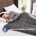 thumbnail image 2 of Weighted Blanket for Adults, Cooling Breathable Heavy Blanket with Premium Glass Beads, Soft Thick Blanket for All-Season (Dark Grey,Full Size 48"x72"-15lbs), 2 of 8