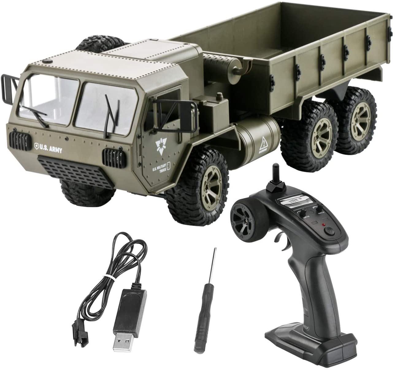 Army Truck Toy with Light /& Sound Heavy Duty Alloy Military Vehicle Toy for Kids /& Children 1//20 Pull Back Jeep Car Model /& Doors Can be Opened Green