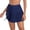 Navy Blue, variant on Ocean Blues Women's High-Waisted Swim Skirt with Mesh Splicing Swimsuit Skirt Ruched Drawstring Skirted Swim Bottoms with Built-in Briefs Size XXL