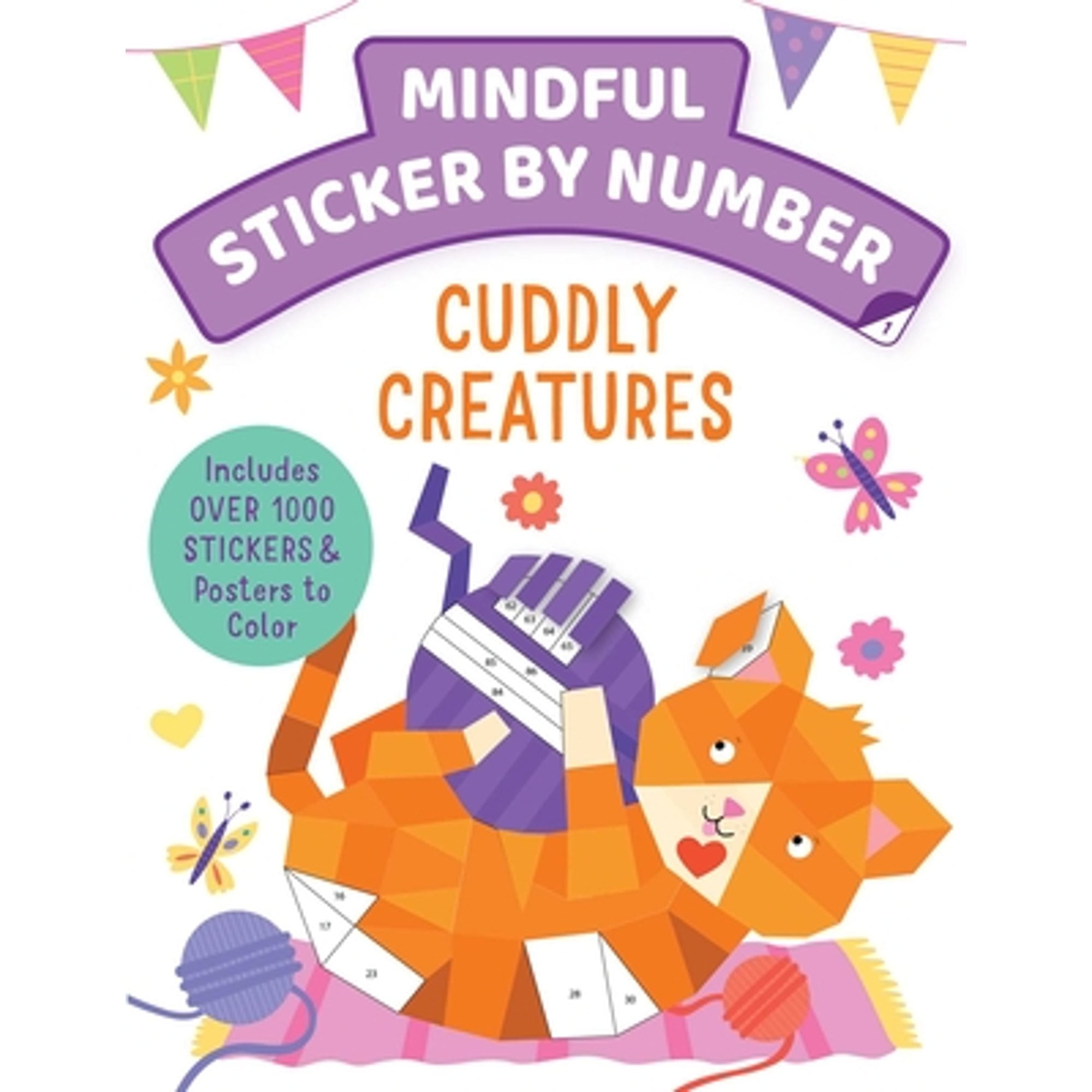 Mindful Sticker by Number Cuddly Creatures (Sticker Books for Kids