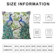 thumbnail image 5 of GOSMITH Satin Pillowcase for Hair and Skin Tropical Valentine Animal Peacock Palm Slip Cooling Throw Pillow Cover Bedside Cases with Envelope Closure, 5 of 5