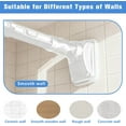 thumbnail image 5 of White Shower Curtain Rod 40-87 "Adjustable Tension Carbon Steel Telescopic Rod Easy to Install without Drilling Holes Tension Curtain Rod for Bathroom Tension Rod, 5 of 16