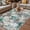 Light Brown Reddish Brown Turquoise, variant on Palm Leaves Outdoor Rug for Patio/Deck/Porch, Non-Slip Large Area Rug 5 x 7 Ft, Turquoise Tropical Leaf Botanical Retro Spring Indoor Outdoor Rugs Washable Area Rugs, Camping Rug Carpet Runner
