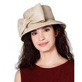 thumbnail image 3 of August Hat Womens Bow Cloche Hat (Beige), 3 of 3