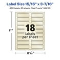 thumbnail image 6 of Avery Pearlized Ivory Rectangle Labels, 15/16" x 3-7/16", 450ct, 6 of 11