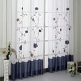 thumbnail image 4 of Rideau de Fenêtre Imprimé Floral Décoratif Voile Rideau Transparent pour Chambre, 4 of 9