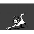 thumbnail image 2 of Gaming Cat Chasing Computer Mouse Adult Charcoal Crew Neck Short Sleeve Tee-3XL, 2 of 4
