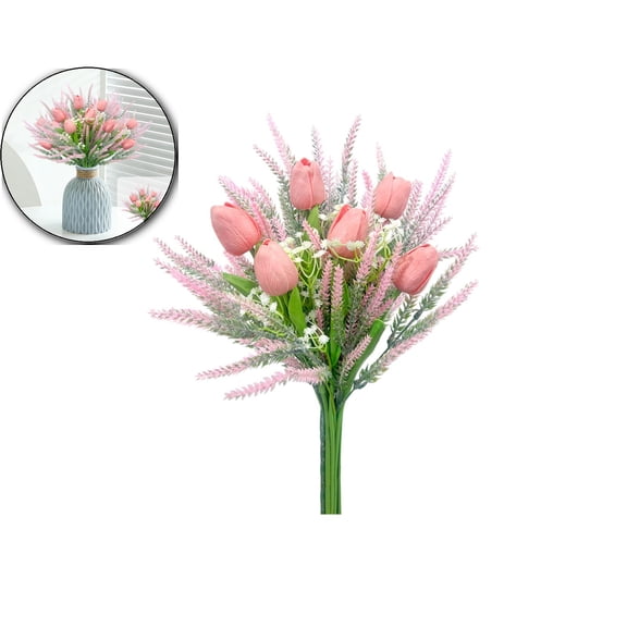 Artificial Flowers Faux Tulips Real Touch Fake Flower Bouquet for Spring Wedding Home Decoration Centerpiece Arrangements