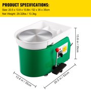 BENTISM Pottery Wheel Machine 11, 0-300rpm Ceramic Wheel, 350w Foot Pedal Shaping Tools 1pc Apron