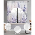 thumbnail image 3 of Lavender Kitchen Curtains Sets 36 Inch Length with Valance, Pastoral Pastel Purple Pink Wildflower Swag Valances and Tiers Curtain Set Drapes Swag Curtains for Living Room, Bathroom, Bedroom, Cafe, 3 of 6