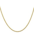 thumbnail image 2 of 14K Yellow Gold Rope Chain Necklace 16 inch 2 mm Regular with Lobster Clasp, 2 of 4