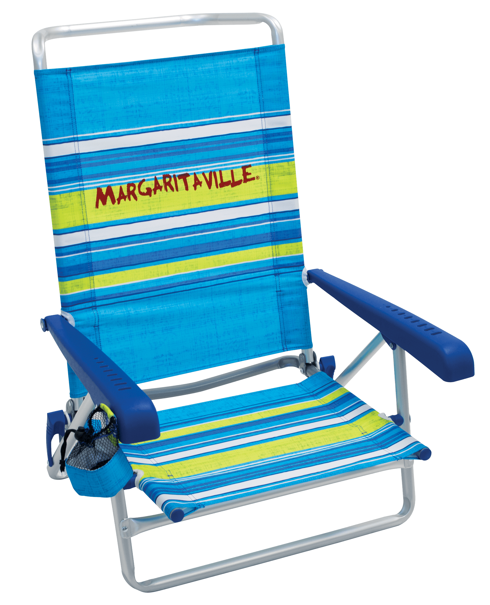 Tommy Bahama 5 Position Green Stripe Beach Chair 