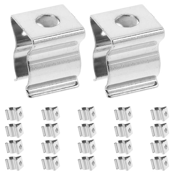 KAKOWELY closet clip storage 20pcs Tube Fixed Clamps Pipe Clamp Holder Tube Fixator Clip Stainless Steel Clamp Pipe Fixing Clips Pipe Clip Replacement0.51"X0.39"X0.35"