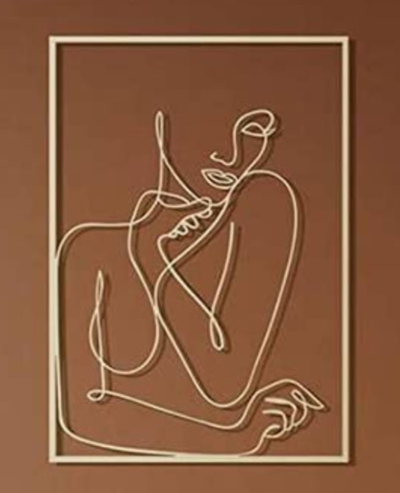 Latady Gold Female Wall Decor Set Abstract Woman's Body Shape Wall
