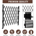 thumbnail image 2 of Puerta de Seguridad Plegable Simple de 85" de Alto x 95" de Ancho, Reja Flexible y Expandible, Puerta de Acero con Rueda Giratoria de 360°, 2 of 7