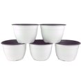 thumbnail image 1 of Poppelmann VAA212175 Pot Rond en Plastique de 8,25 Po&44; Blanc et Gris - Pack de 5, 1 of 3