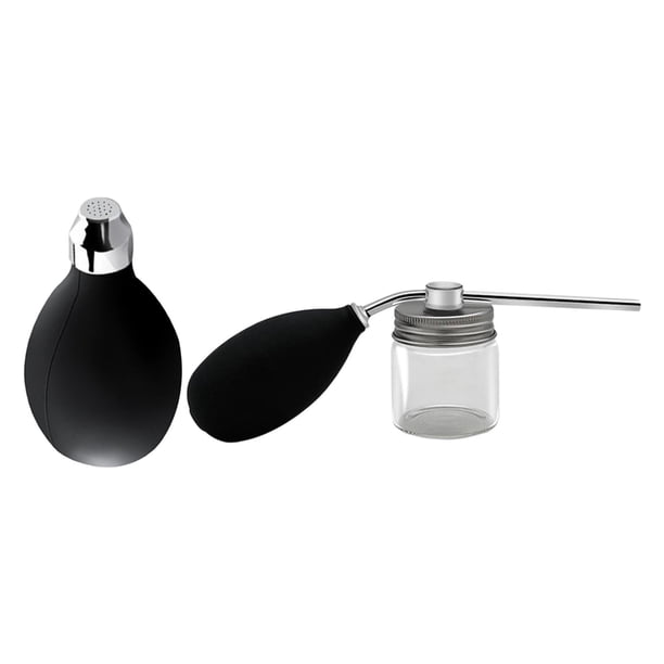 Botella pulverizadora de polvo para barbero, herramientas de peluquería, dispensador de polvo seco recargable reutilizable para estilismo de salón en
