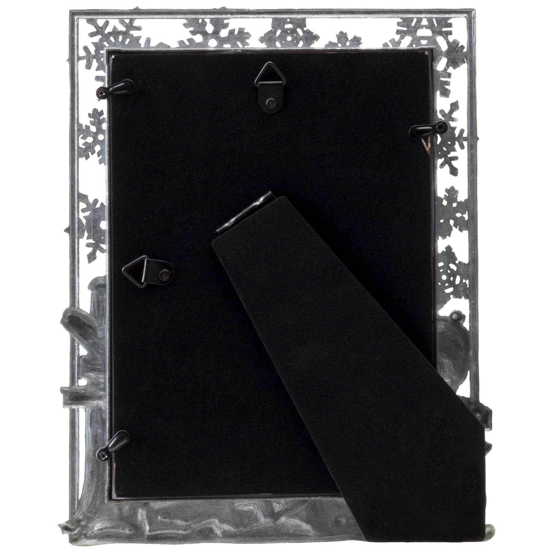 Neil Enterprises Inc. Pewter Winter Snowman Christmas Décor 4x6 or 5x7 Tabletop Picture Frame