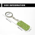 thumbnail image 4 of Goofa Cute Green Frog Printed Rectangular Metal Keychain Bag Charm Floral Charm for Purse Keys Metal Keyring Gift for Women Accessories, 4 of 7