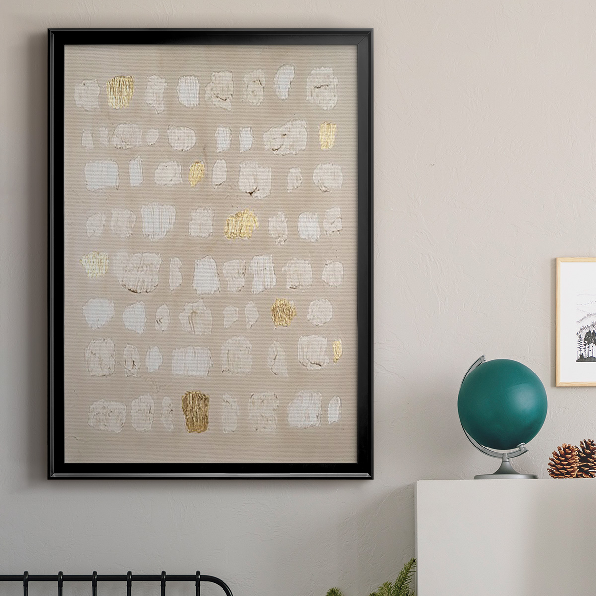 Embellished Cobblestone I Premium Framed Print, in Gold, Black, or Silver - Ready to Hang