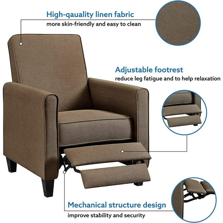 Recliner Massage Sofa Chair Fabric Reclining Chair - Bed Bath