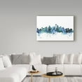 thumbnail image 3 of Trademark Fine Art 'Seattle Washington Blue Teal Skyline' Canvas Art by Michael Tompsett, 3 of 3