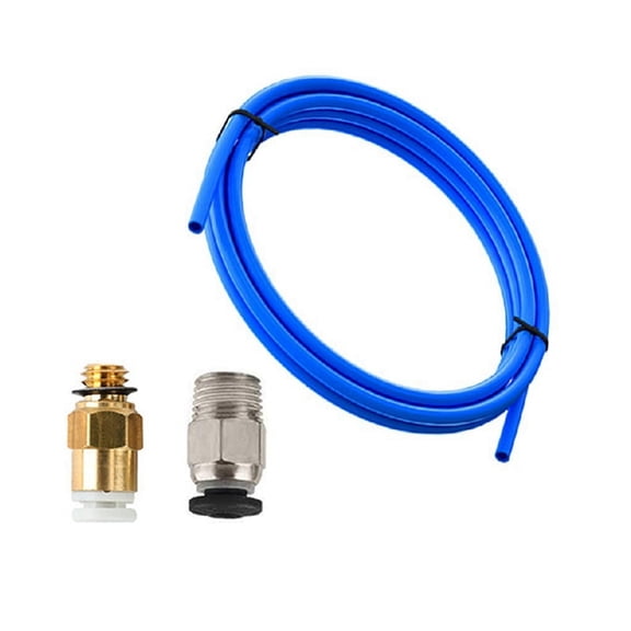 3D Printer Upgrade Kit with KJH04-M6 & PC4-01 Pneumatic Connectors 1M Tube for 1.75mm Bowden Extruder Blue