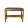 thumbnail image 2 of Casual Contemporary Living Solid Acacia Padded Bench- Dark Mahogany, 2 of 7